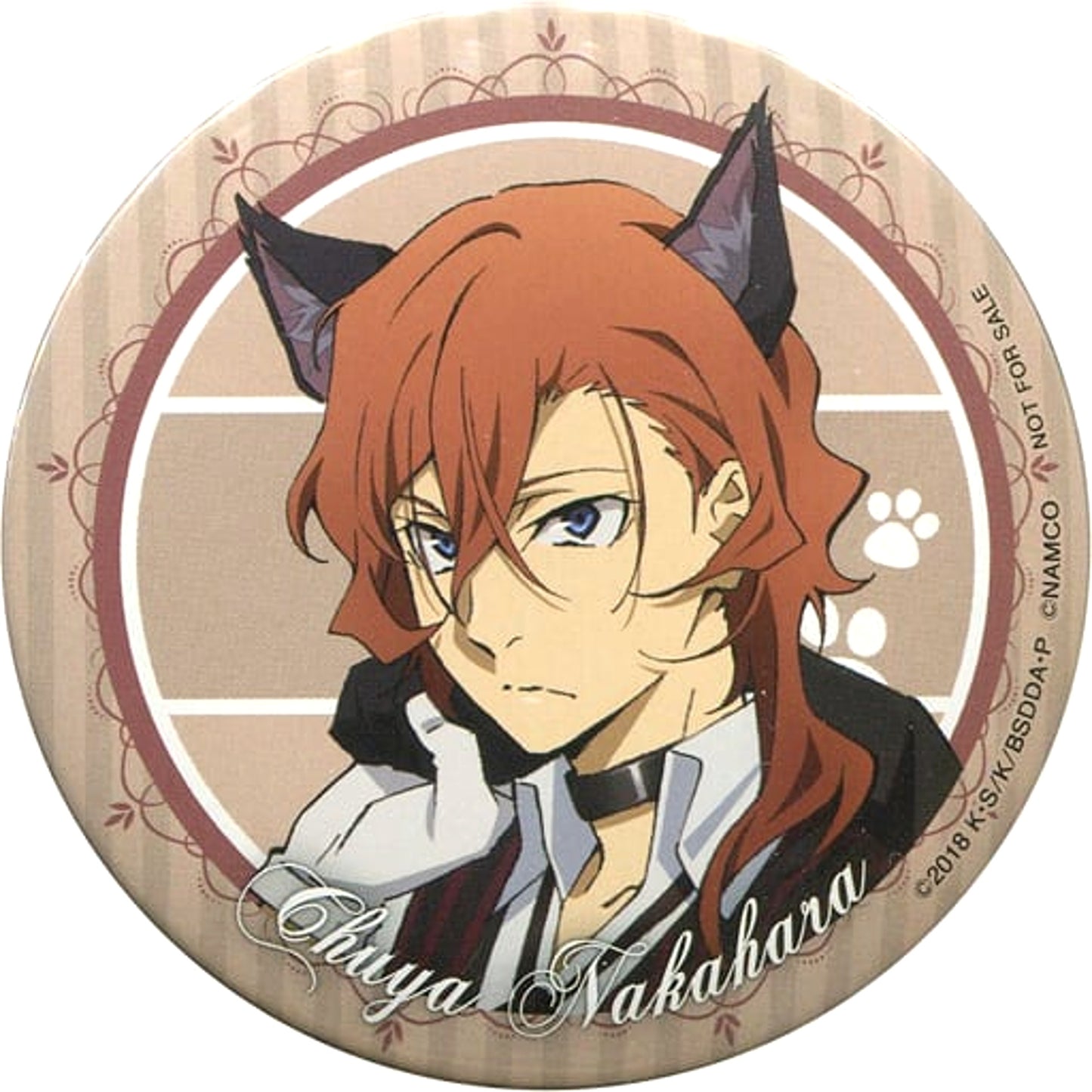 Chuya Nakahara Bungo Stray Dogs Dead Apple 75mm Round Button Namja Town Mouhitotsu no Dead Apple Limited Minigame Shitsuji Shikkaku Hyoka: Ka [USED]