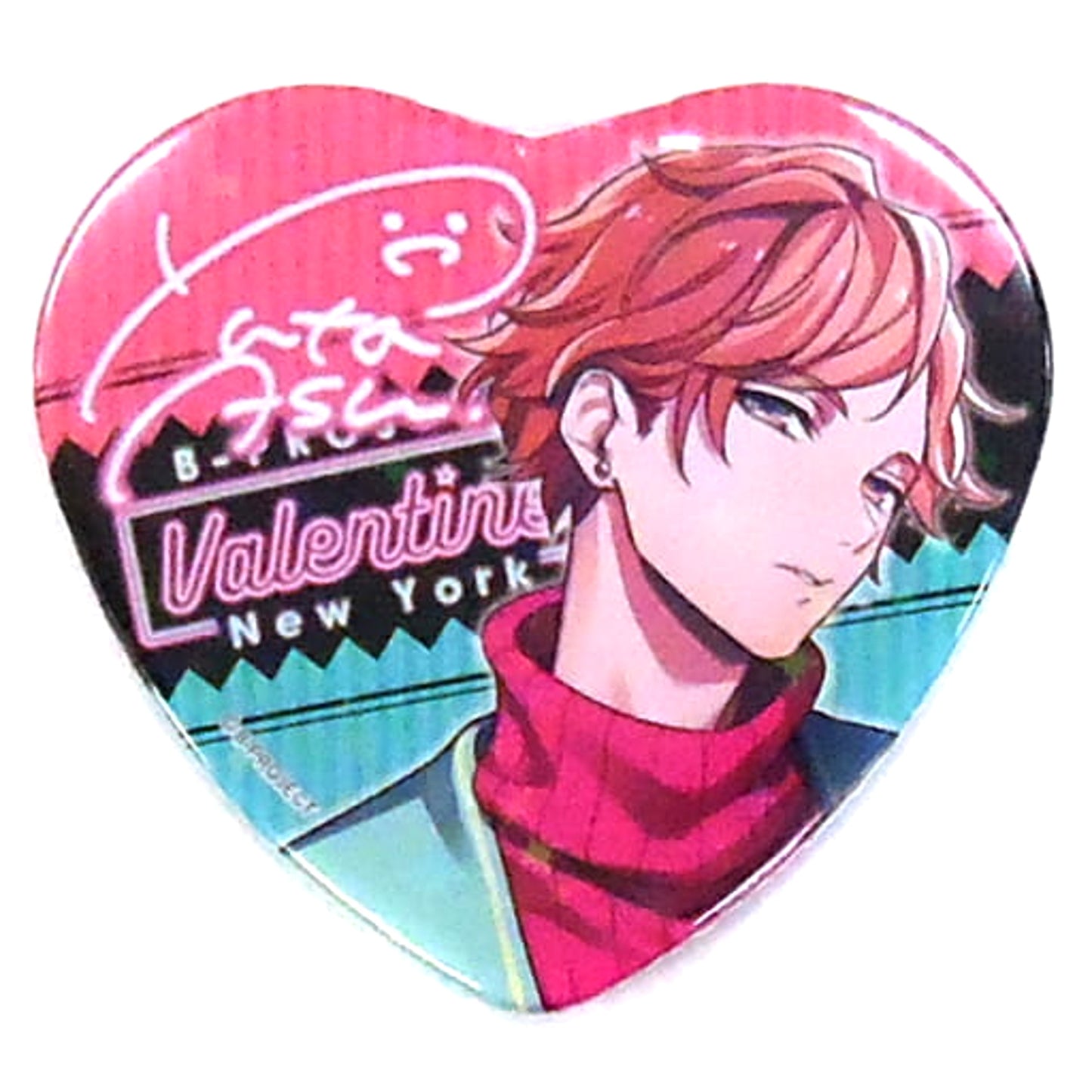 Asyuu Yuuta B-Project Heart-Shaped Holo Button Valentine New York Limited Merchandise Purchase Privilege [USED]