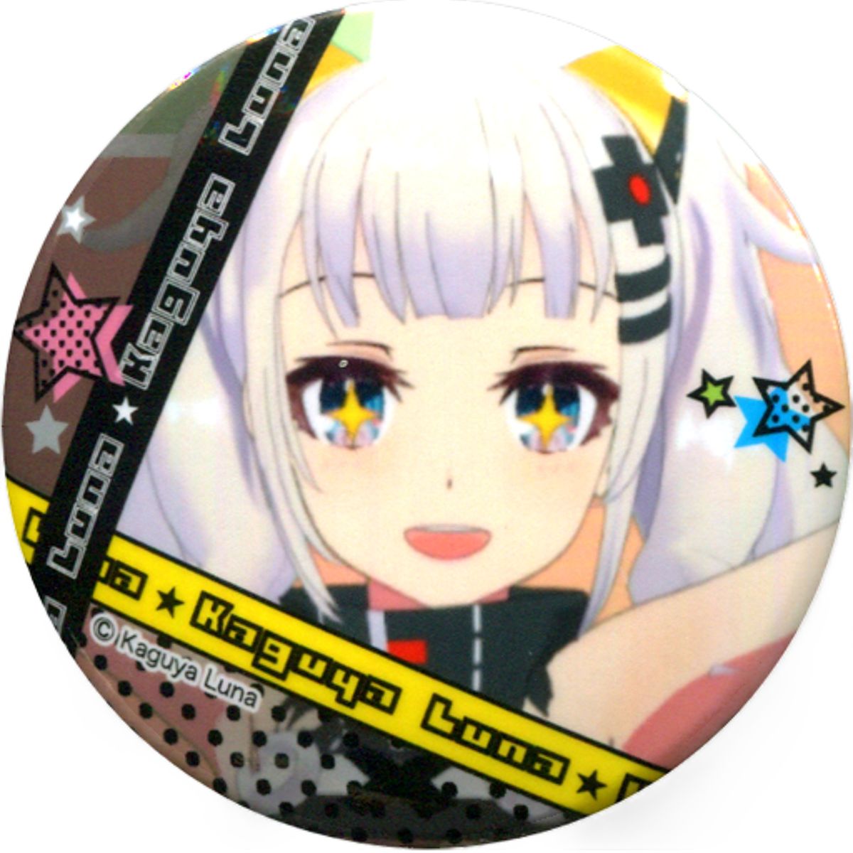 Vtuber Kaguya Luna Eyes Sparkle Trading Can Badge Animejapan 2018 Limited Buttons [USED]