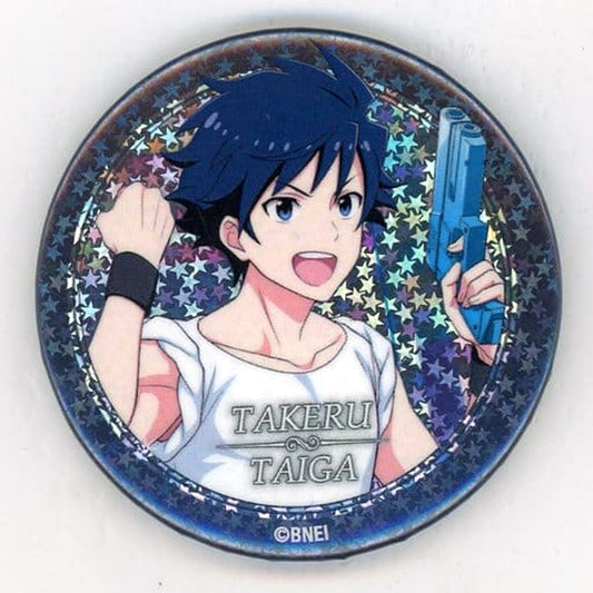 THE IDOLM@STER SideM Takeru Taiga Hologram Trading Can Badge Vol.1 Tokyu Hands Limited Buttons [USED]
