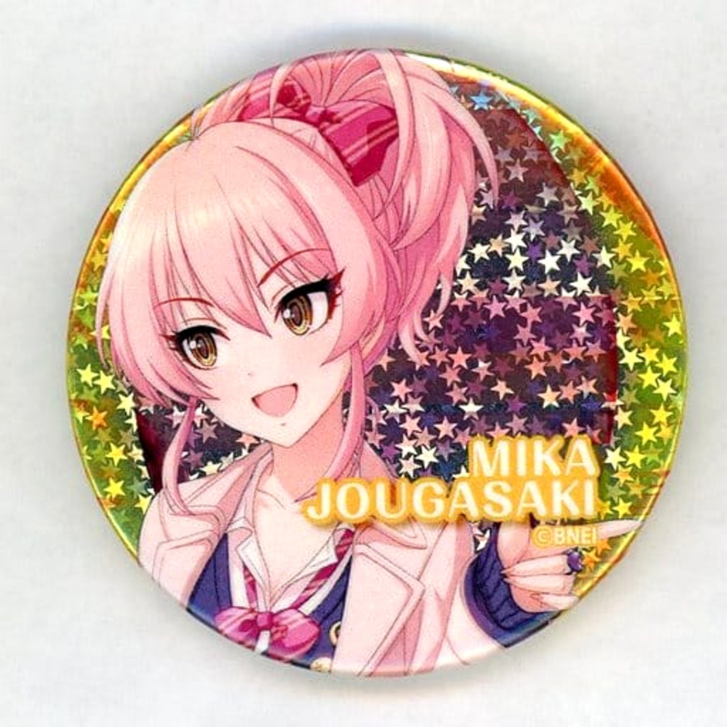 THE IDOLM@STER Cinderella Girls Mika Jougasaki Hologram Trading Can Badge Vol.2 Tokyu Hands Limited Buttons [USED]