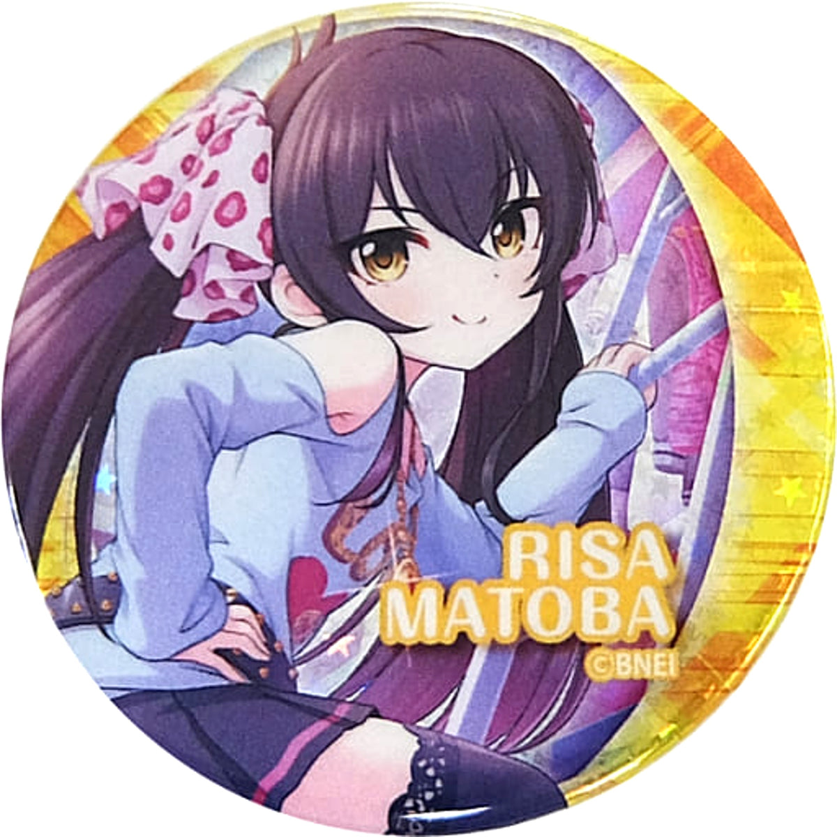 THE IDOLM@STER Cinderella Girls Risa Matoba Hologram Trading Can Badge Vol.2 THE IDOLM@STER X Tokyu Hands Limited Buttons [USED]