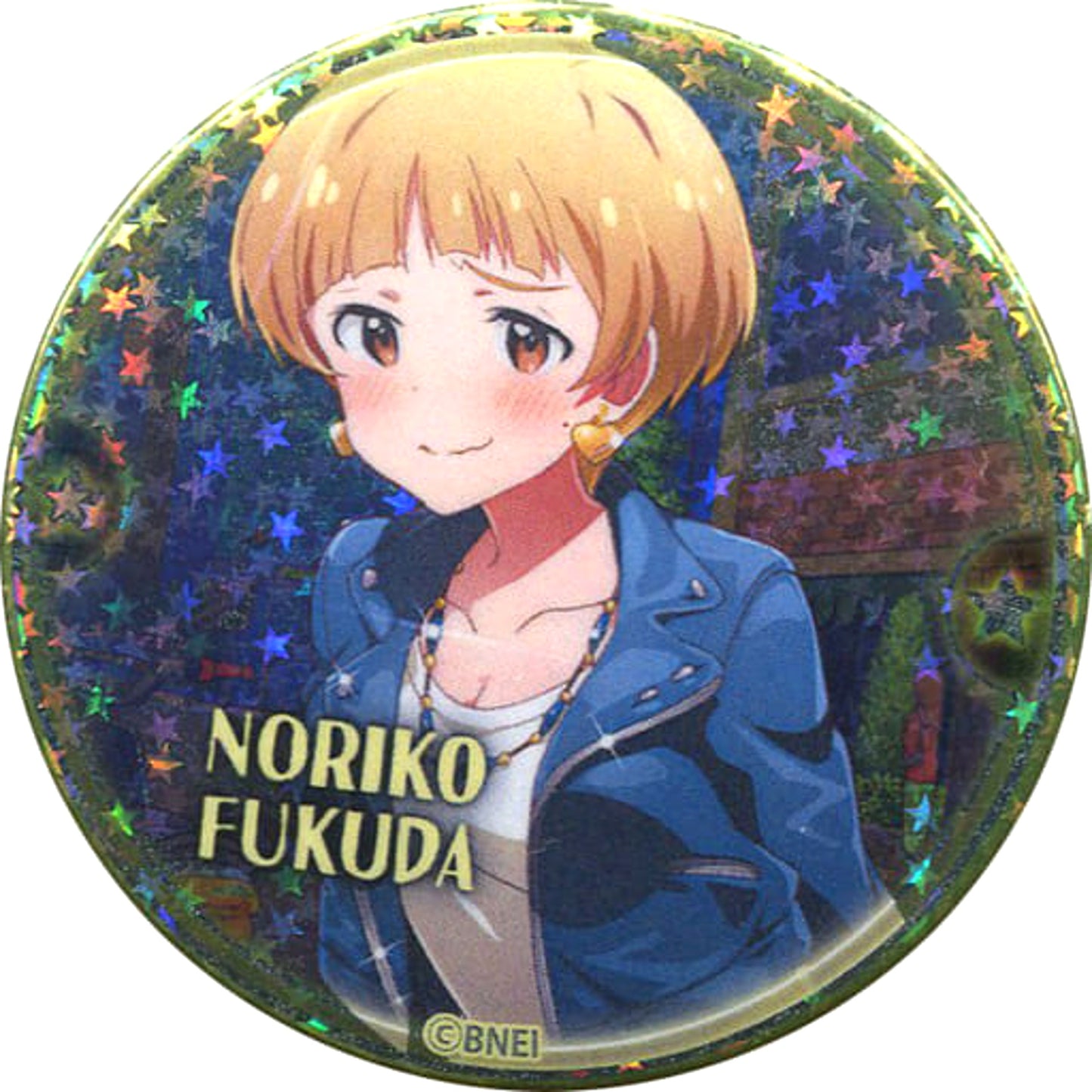 THE IDOLM@STER Million Live! Fukuda Noriko Hologram Trading Can Badge Vol.3 Tokyu Hands Limited Buttons [USED]