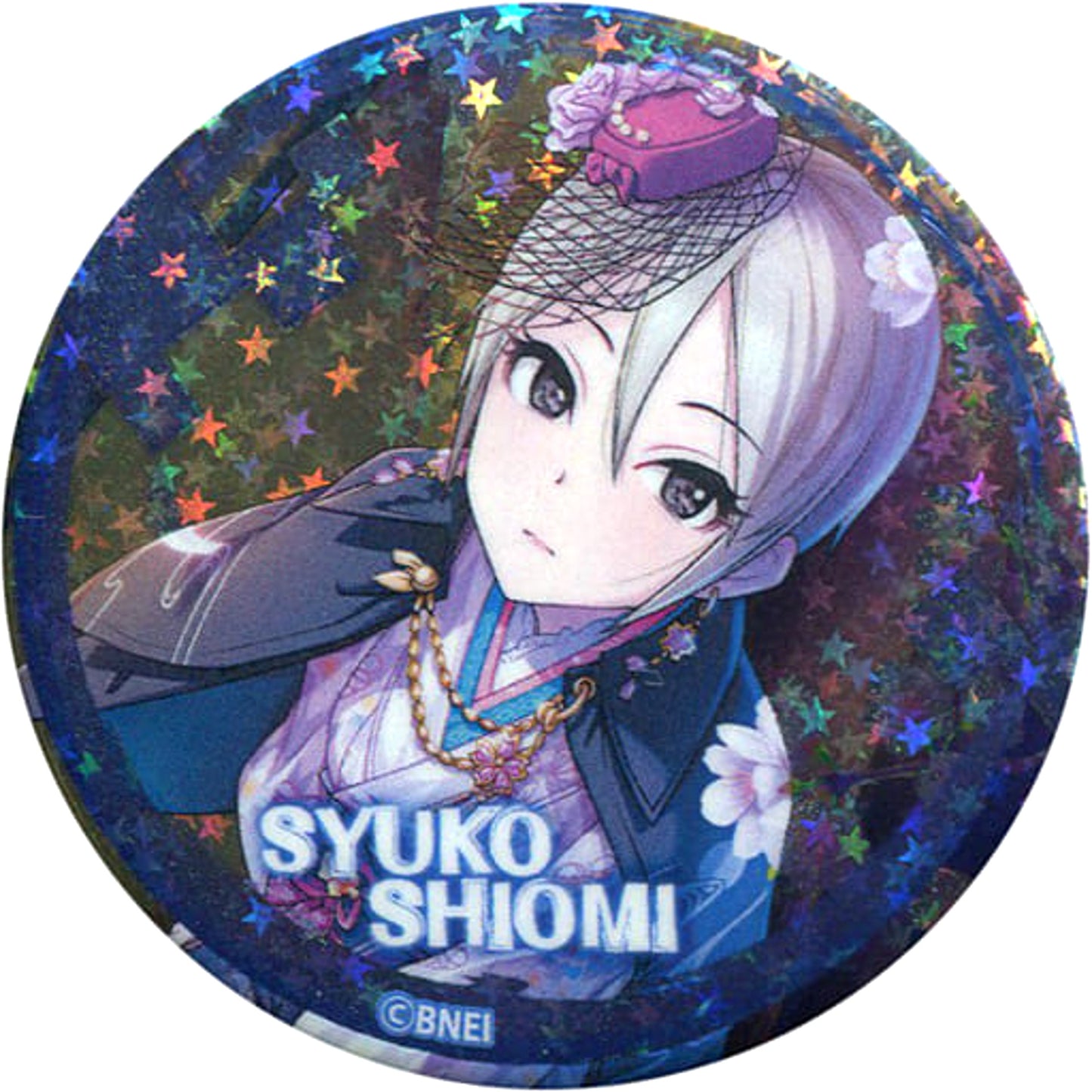 THE IDOLM@STER Cinderella Girls Shuuko Shiomi Hologram Trading Can Badge Vol.3 Tokyu Hands Limited Buttons [USED]