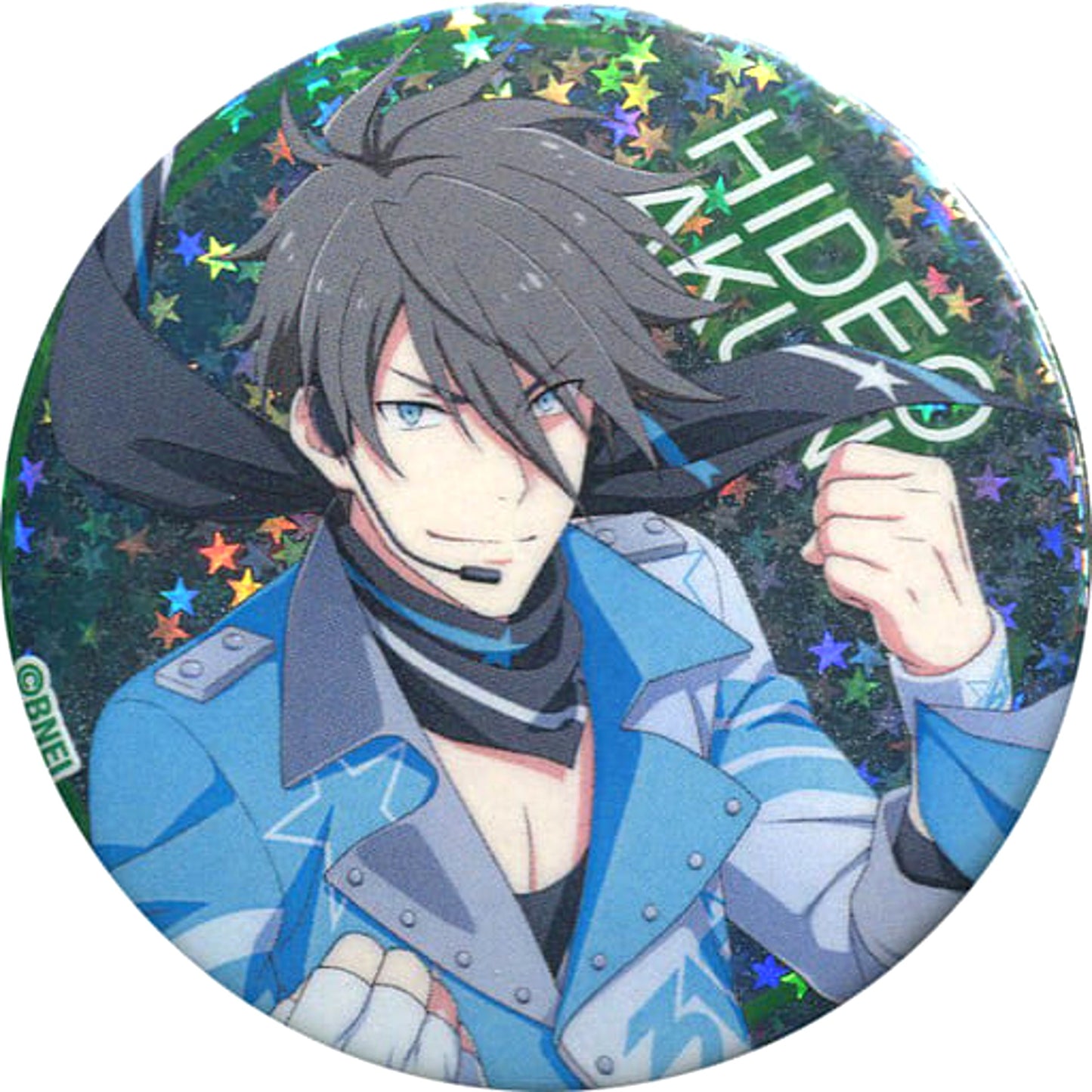 THE IDOLM@STER SideM Hideo Akuno Hologram Trading Can Badge Vol.3 Tokyu Hands Limited Buttons [USED]