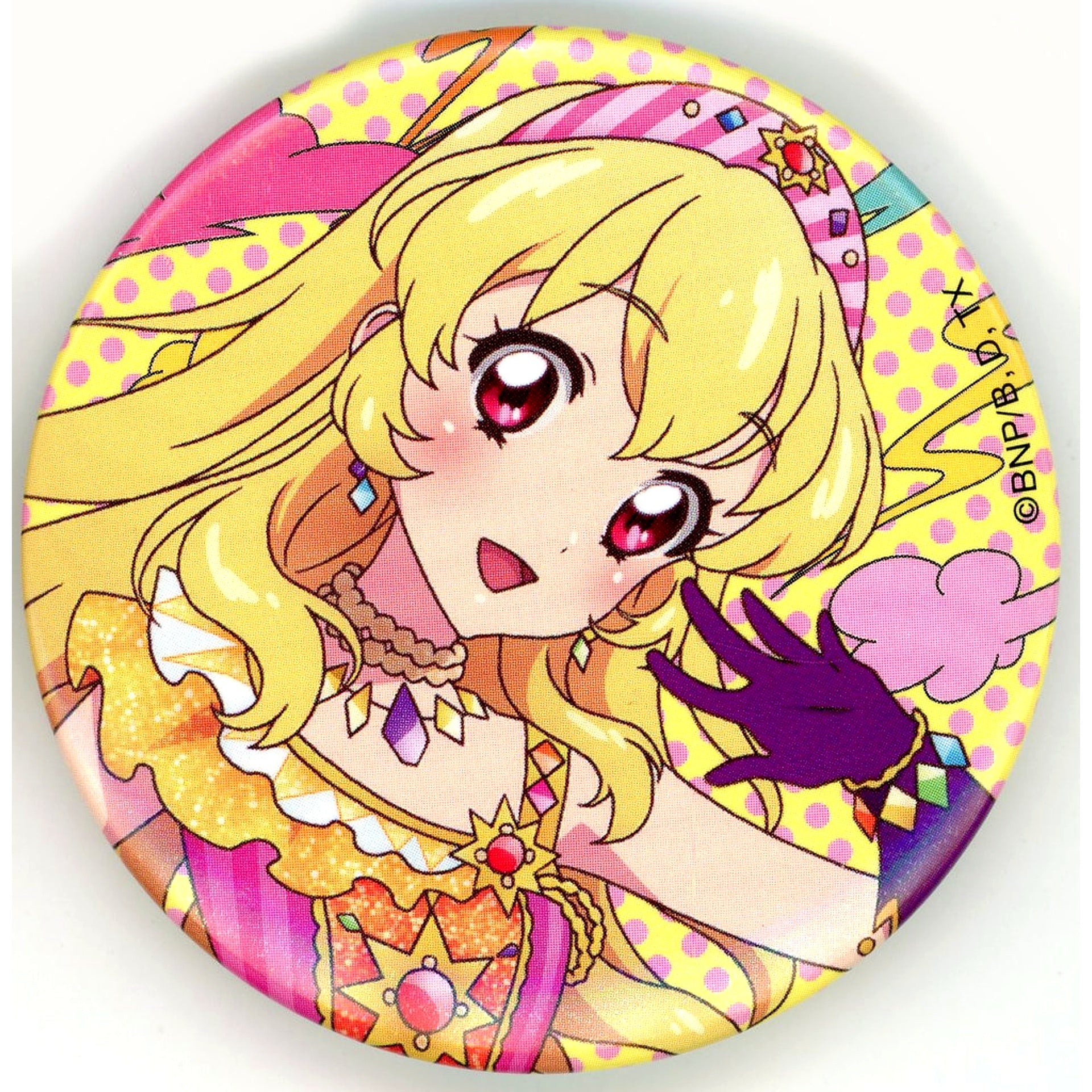 Secret Ichigo Hoshimiya Left Hand on Mouth Character Badge Collection A Aikatsu! [USED]