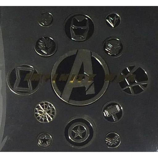 Avengers: Infinity War Symbol Logo Mark Lapel Pin 1 Set of 3 Buttons [USED]