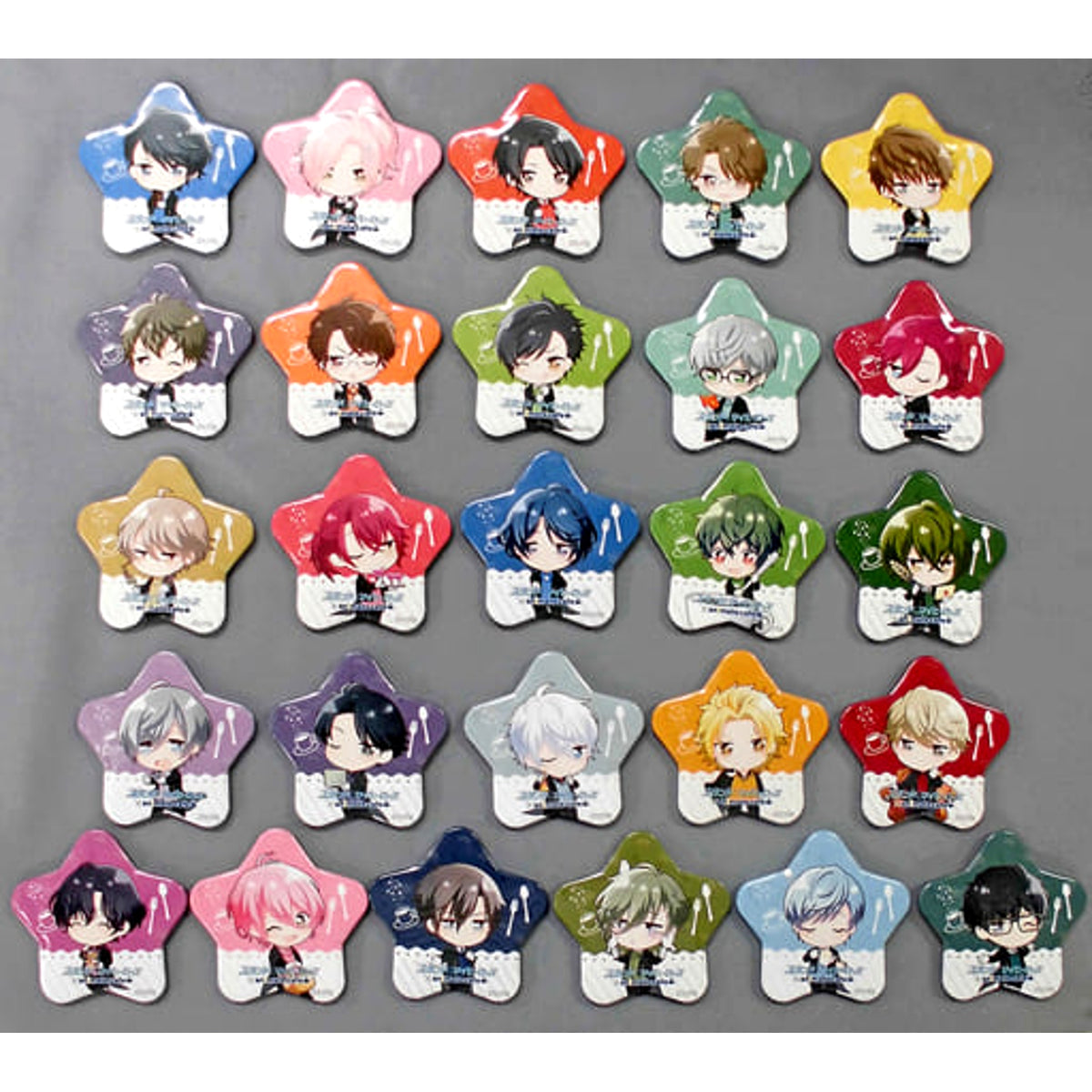 Stand My Heroes X animatecafe Itsuki Aoyama & Others Trading Star Can Badge All 26 Types Set Buttons [USED]