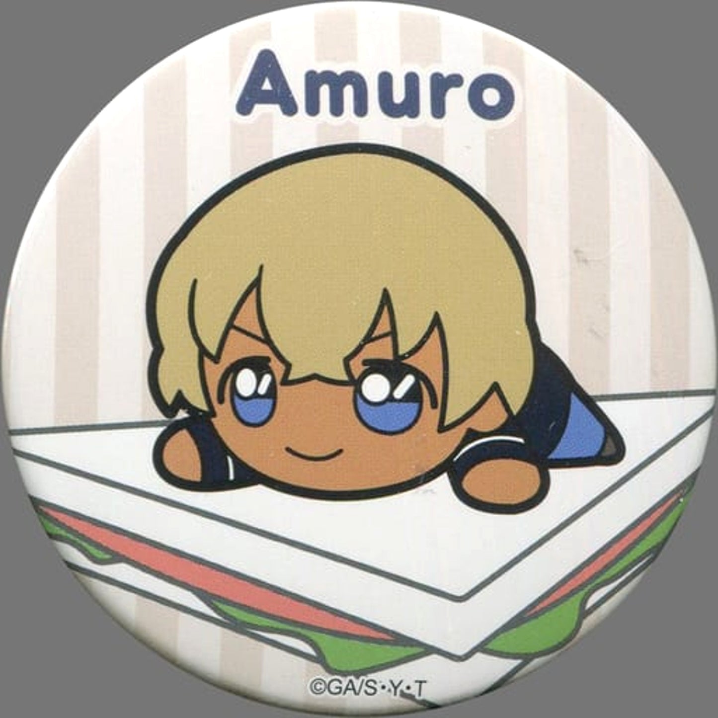 Toru Amuro Face Down Detective Conan Limited Design Button UFO Catcher Campaign Part 2 UFO Catcher Bonus [USED]