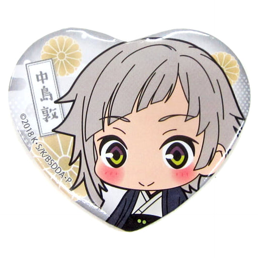 Bungo Stray Dogs Dead Apple Atsushi Nakajima Heart Can Badge Buttons [USED]