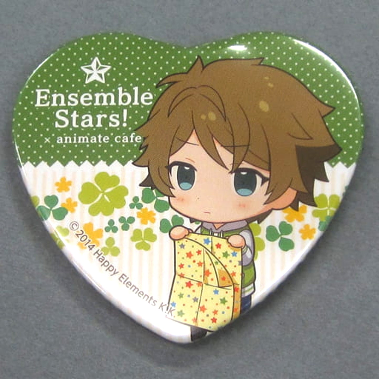 Midori Takamine Ensemble Stars! X animatecafe Trading Heart Shaped Button Yumenosaki Picnic Ver.A Group [USED]