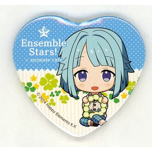 Ensemble Stars! X animatecafe Hajime Shino Trading Heart Shaped Can Badge Yumenosaki Picnic Ver.B Group Buttons [USED]
