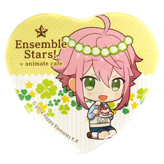 Touri Himemiya Ensemble Stars! X animatecafe Trading Heart Shaped Button Yumenosaki Picnic Ver.C Group [USED]