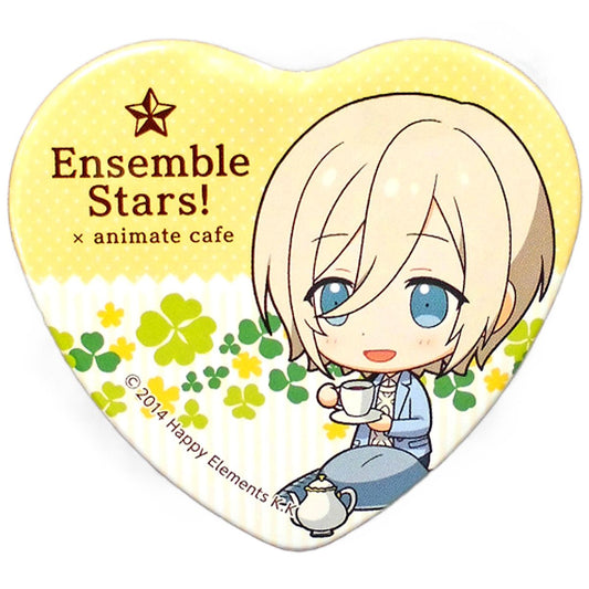 Ensemble Stars! Eichi Tenshouin Trading Heart Shaped Can Badge Yumenosaki Picnic Ver.C Group animate cafe Limited Buttons [USED]