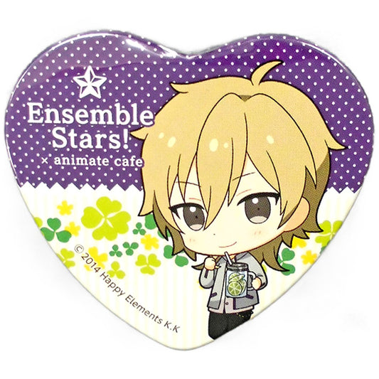 Ensemble Stars! Kaoru Hakaze Trading Heart Shaped Can Badge Yumenosaki Picnic Ver.C Group animate cafe Limited Buttons [USED]