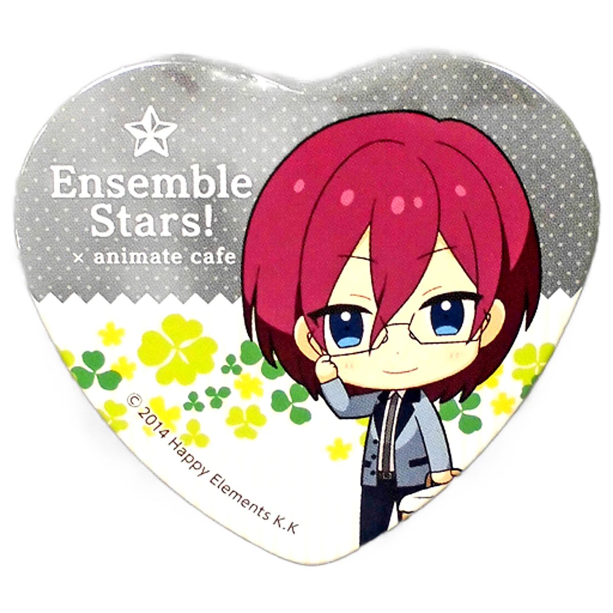 Ensemble Stars! Ibara Saegusa Trading Heart Shaped Can Badge Yumenosaki Picnic Ver.C Group animate cafe Limited Buttons [USED]