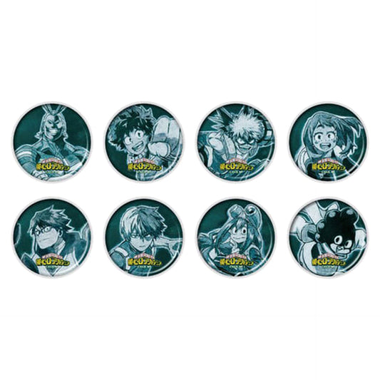 My Hero Academia All Might & Others Trading Mat Can Badge Chalk Art All 8 Types Set Buttons [USED]