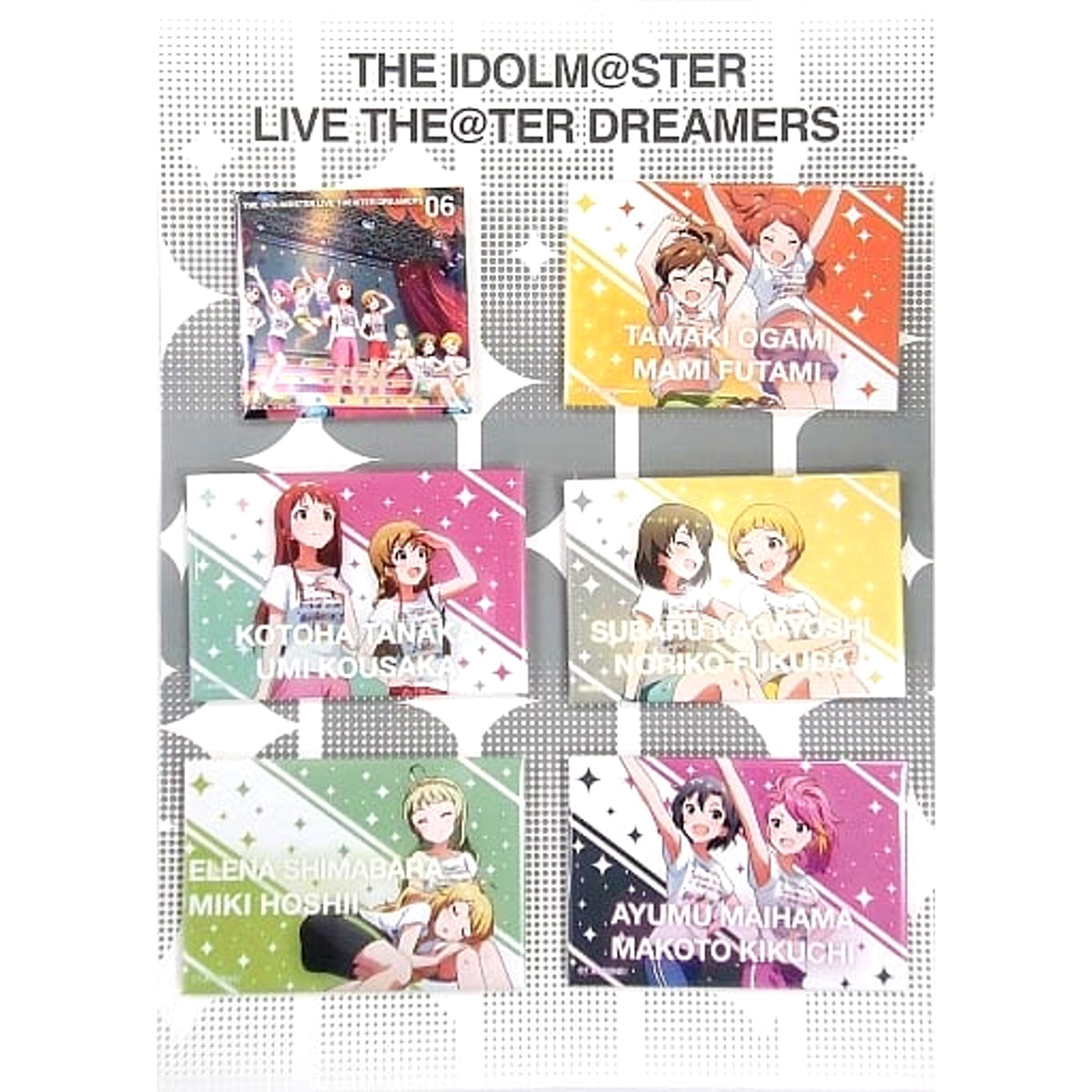 THE IDOLM@STER THE IDOLM@STER Limited Can Badge Collection LIVE THE@TER DREAMERS 06 Release Commemorative Event Limited Set of 6 Buttons [USED]