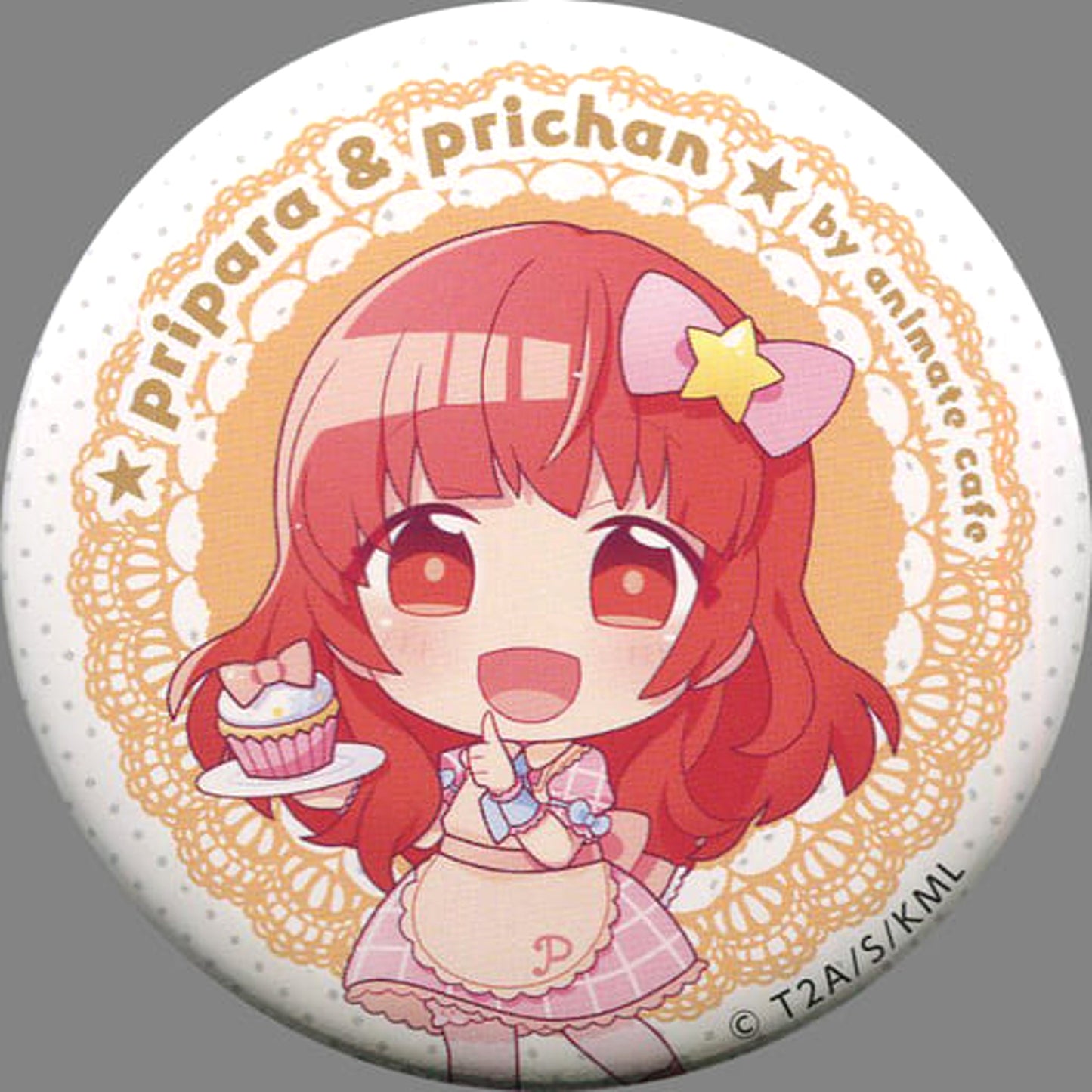 PriPara & Kiratto Prichan Movie: Kirakira Memorial Live Aira Harune Trading Can Badge animate cafe Limited Buttons [USED]