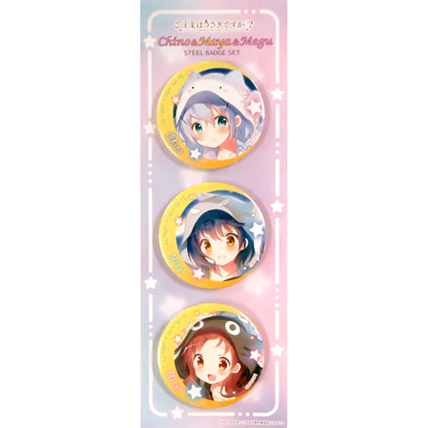 Is the Order a Rabbit?? Chino Maya Megu Can Badge Gochiusa Set 2015 Winter C89 Limited Set of 3 Buttons [USED]