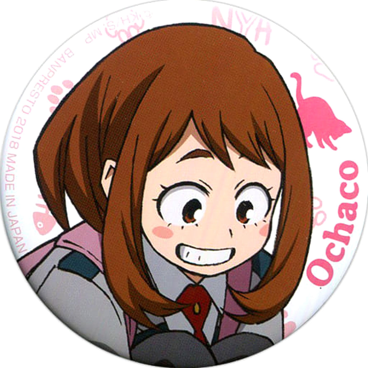 My Hero Academia Ochaco Uraraka Ichiban Kuji A Break with The Cat Can Badge Prize F Buttons [USED]