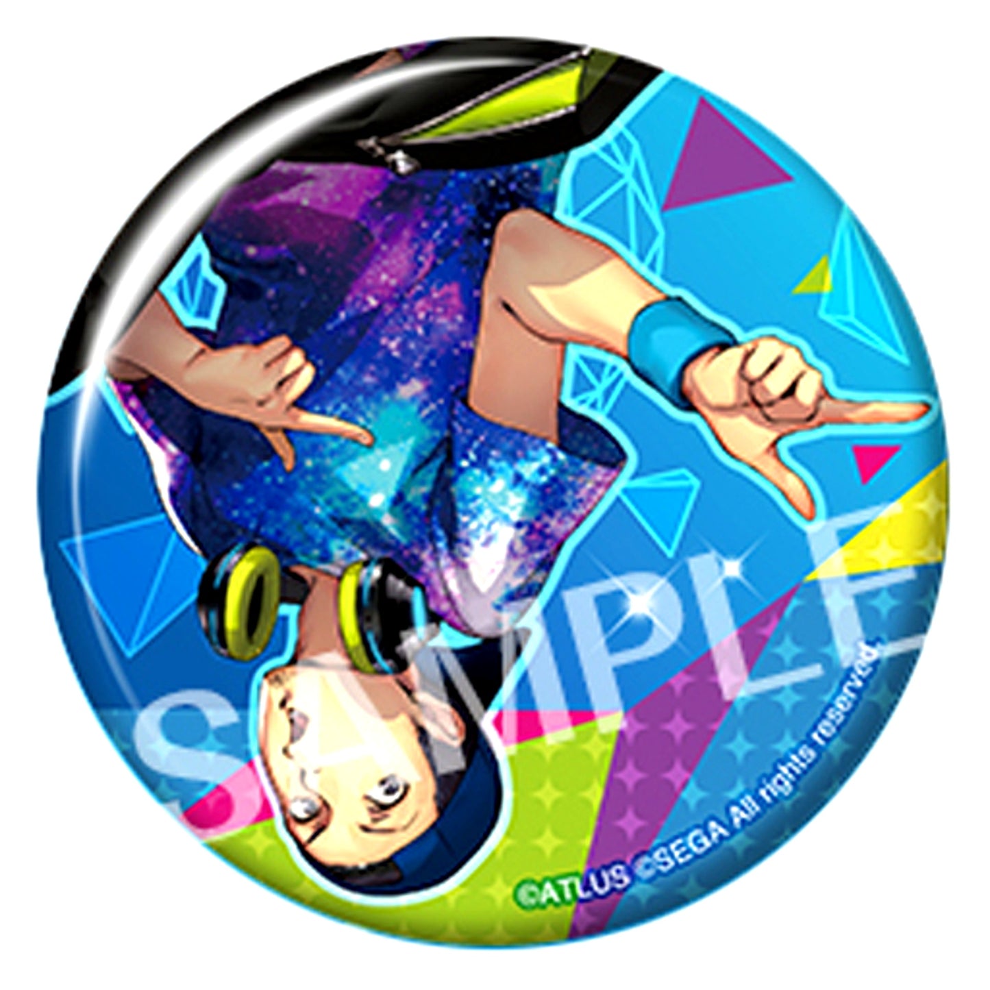 Junpei Iori Persona 3 Dancing Moon Night and Persona 5 Dancing Star Night Trading Badge Collection [USED]