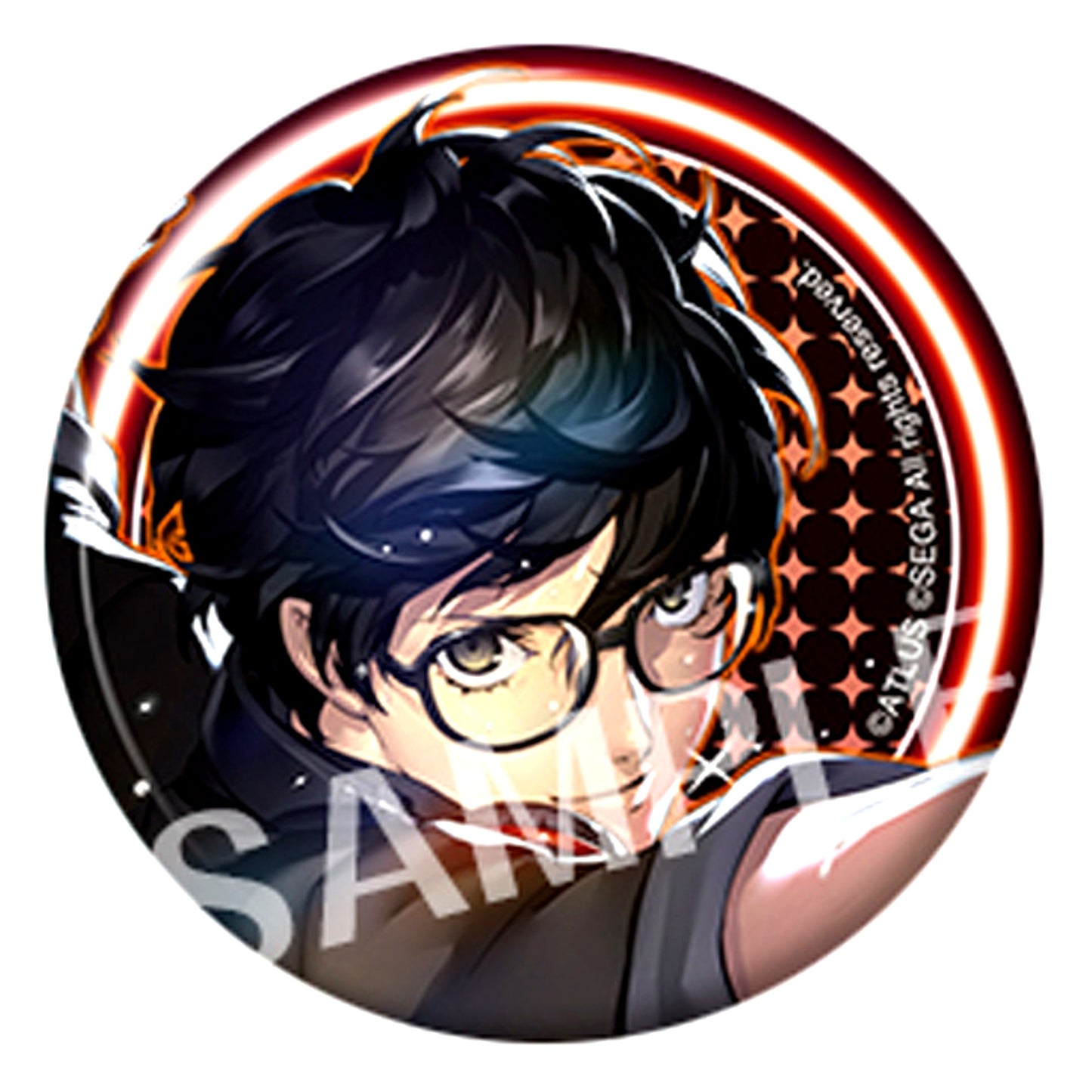 Ren Amamiya Face Up Persona 3 Dancing Moon Night and Persona 5 Dancing Star Night Trading Badge Collection [USED]
