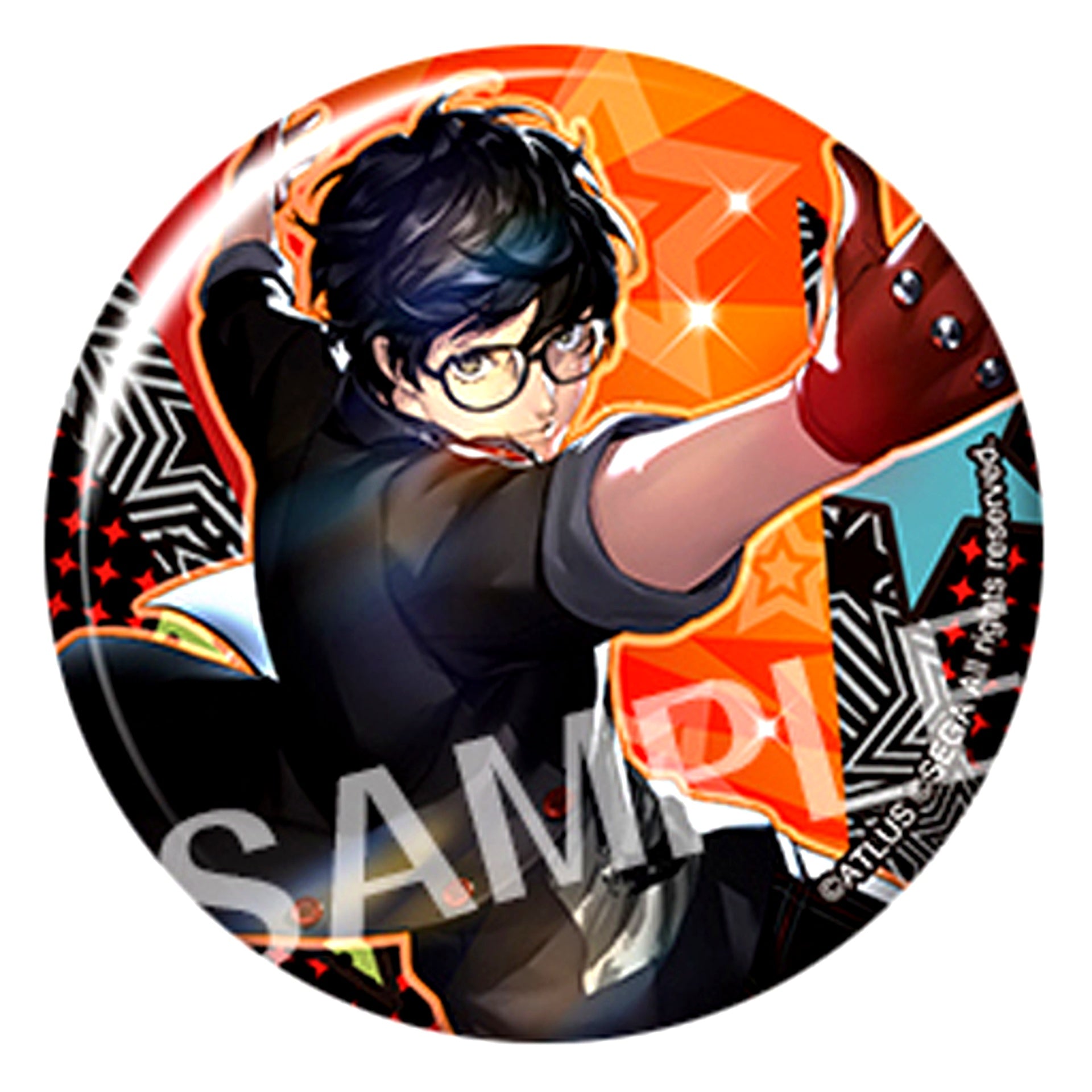 Ren Amamiya Persona 3 Dancing Moon Night and Persona 5 Dancing Star Night Upper Body Trading Badge Collection [USED]