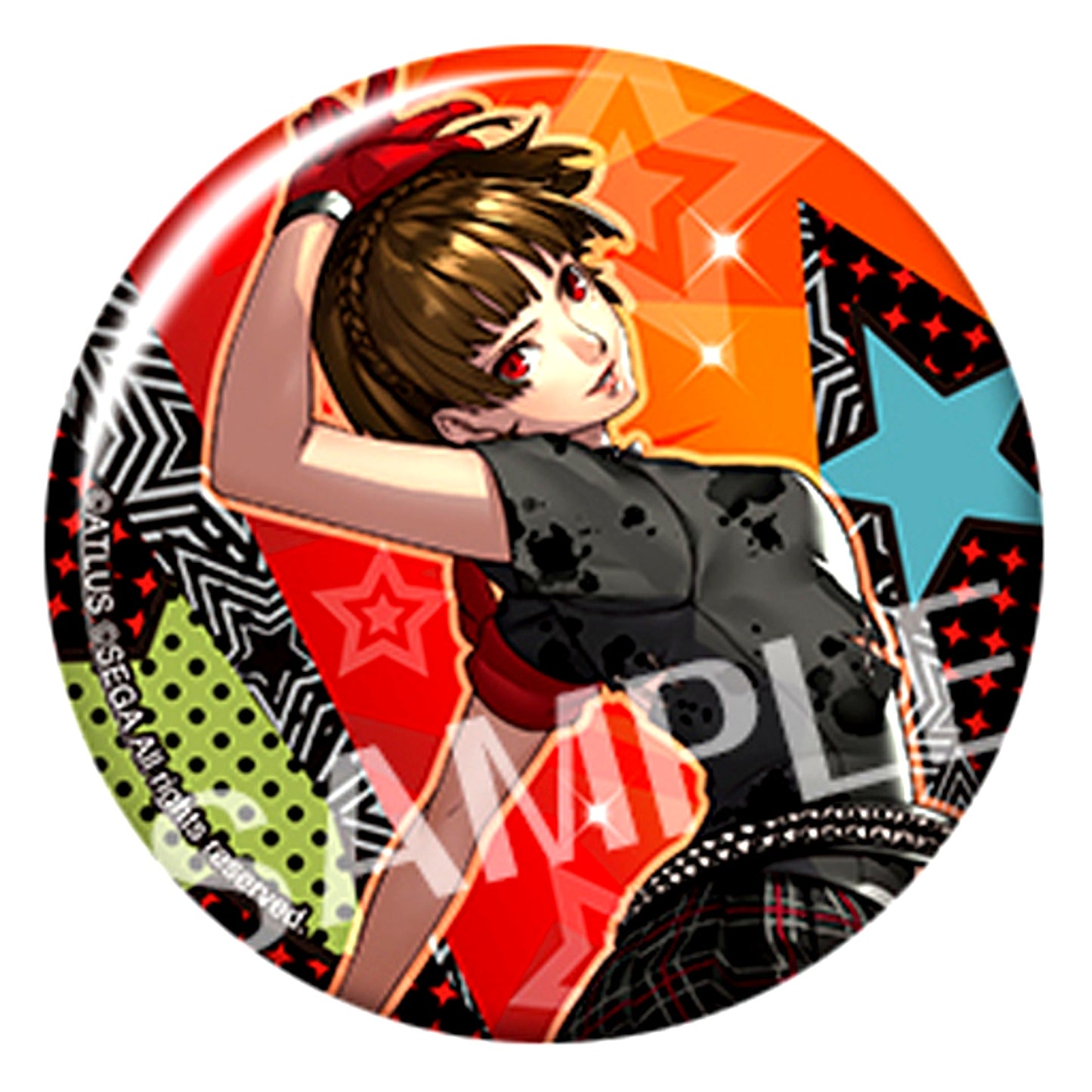 Makoto Niijima Persona 3 Dancing in Moonlight and Persona 5 Dancing in Starlight Trading Button Collection [USED]
