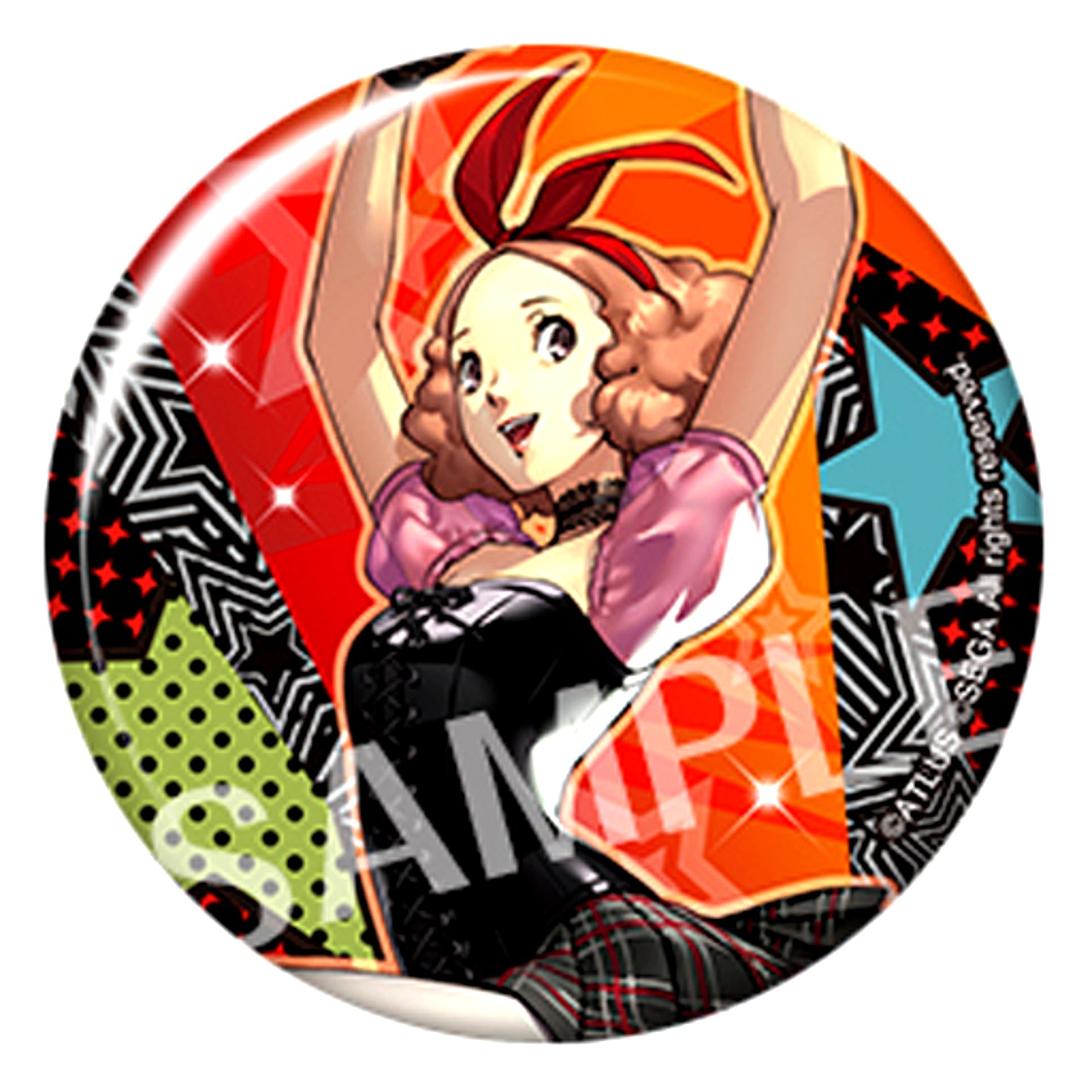 Haru Okumura Persona 3 Dancing Moon Night and Persona 5 Dancing Star Night Trading Badge Collection [USED]
