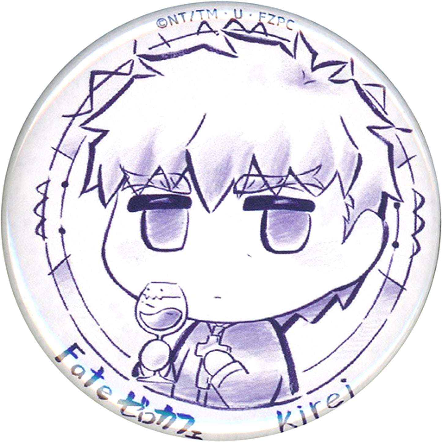 Kirei Kotomine Fate/Zero Cafe Gathering Heroic Spirits Pop-up Cafe Drawn Illustration Button Machi Asobi Vol.20 Limited [USED]