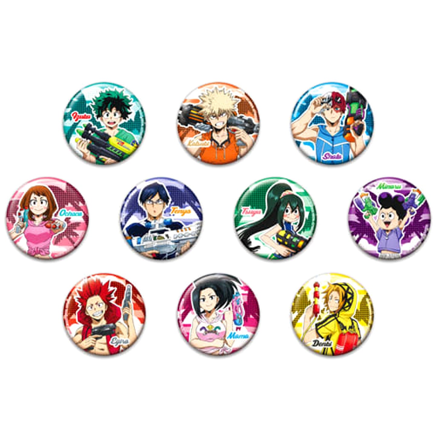 Momo Yaoyorozu & Others My Hero Academia All 10 Types Set Random Button Water Gun [USED]