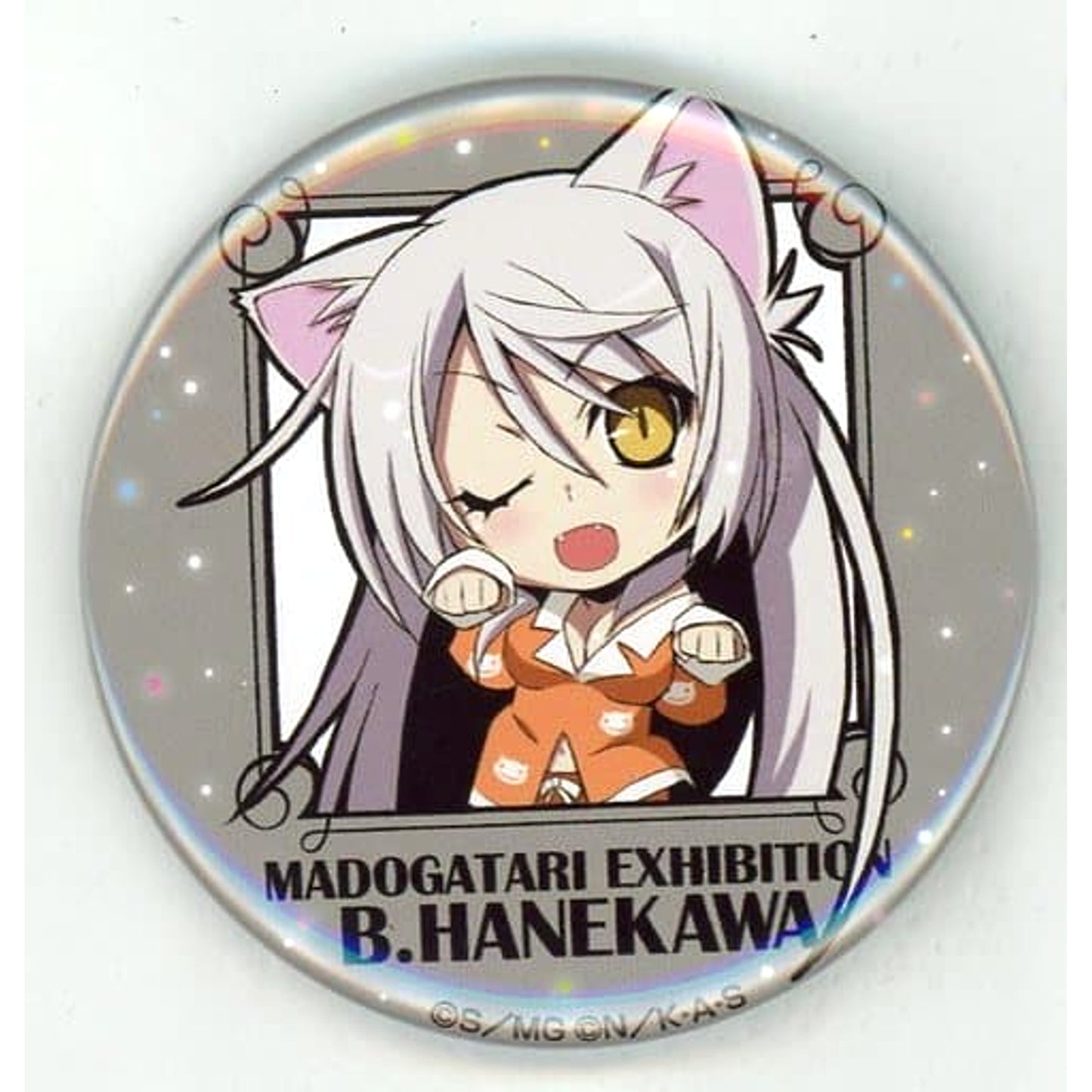 Black Hanekawa Puella Magi Madoka Magica x Monogatari Series Collection Button MADOGATARI Exhibition Limited [USED]