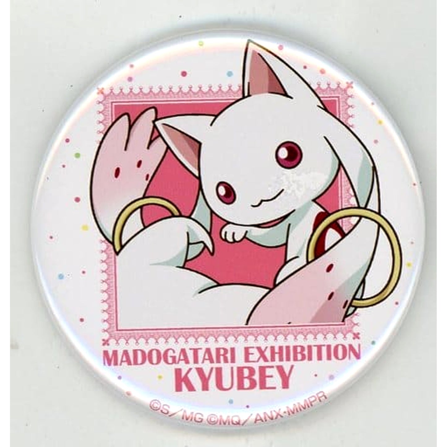 Kyubey Puella Magi Madoka Magica x Monogatari Series Collection Button MADOGATARI Exhibition Limited [USED]