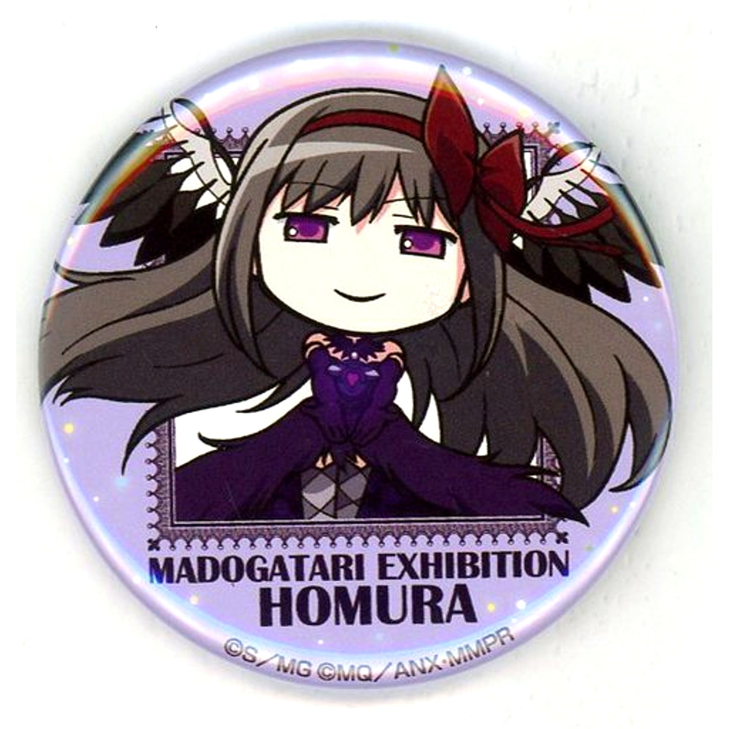Devil Homura Puella Magi Madoka Magica x Monogatari Series MADOGATARI Exhibition Collection Button [USED]