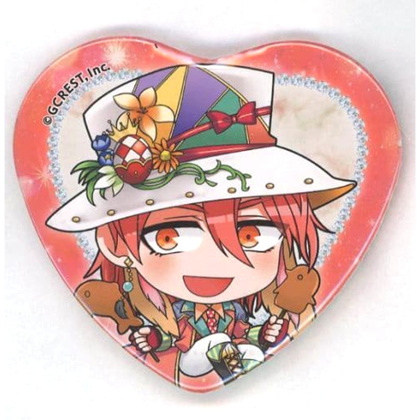 100 Sleeping Princes and the Kingdom of Dreams Riya Heart Shaped Random Button Yokohama Hakkeijima Sea Paradise X Island Festa Limited [USED]