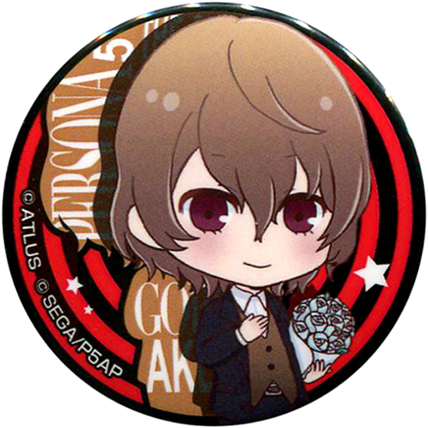 Goro Akechi Persona 5 the Animation Deformed Button A Sega Collabo Cafe [USED]