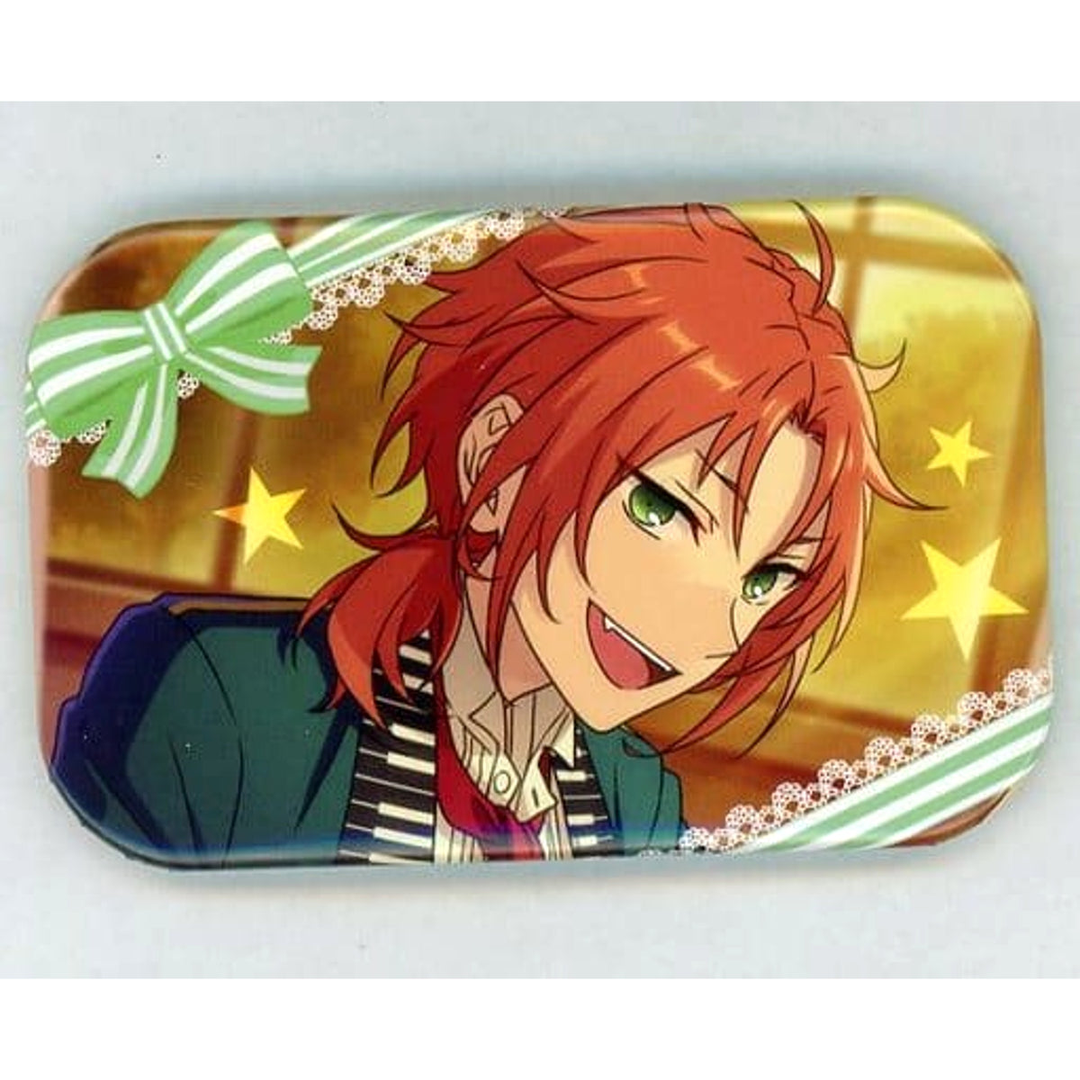 Ensemble Stars! Leo Tsukinaga Valentine Marukaku Can Badge 2018Ver. Buttons [USED]