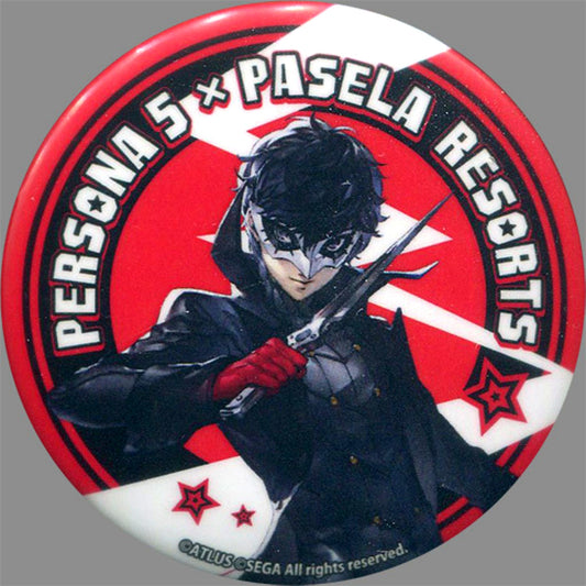 Protagonist Joker Title White Persona 5 Original Button Menu Order Bonus x PASELA RESORTS [USED]