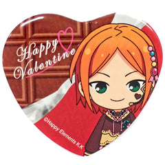 Ensemble Stars! Hinata Aoi Heart Can Badge Group B Valentine Marukaku Kan Badge 2018 Ver. Buttons [USED]