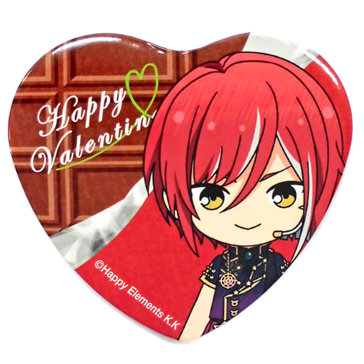Ensemble Stars! Natsume Sakasaki Heart Can Badge Group B Valentine Marukaku Kan Badge 2018 Ver. Buttons [USED]