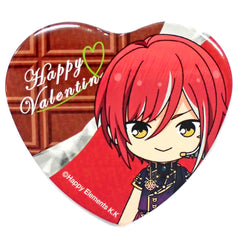 Ensemble Stars! Natsume Sakasaki Heart Can Badge Group B Valentine Marukaku Kan Badge 2018 Ver. Buttons [USED]