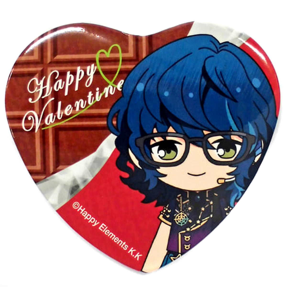 Ensemble Stars! Tsumugi Aoba Heart Can Badge Group B Valentine Marukaku Kan Badge 2018 Ver. Buttons [USED]