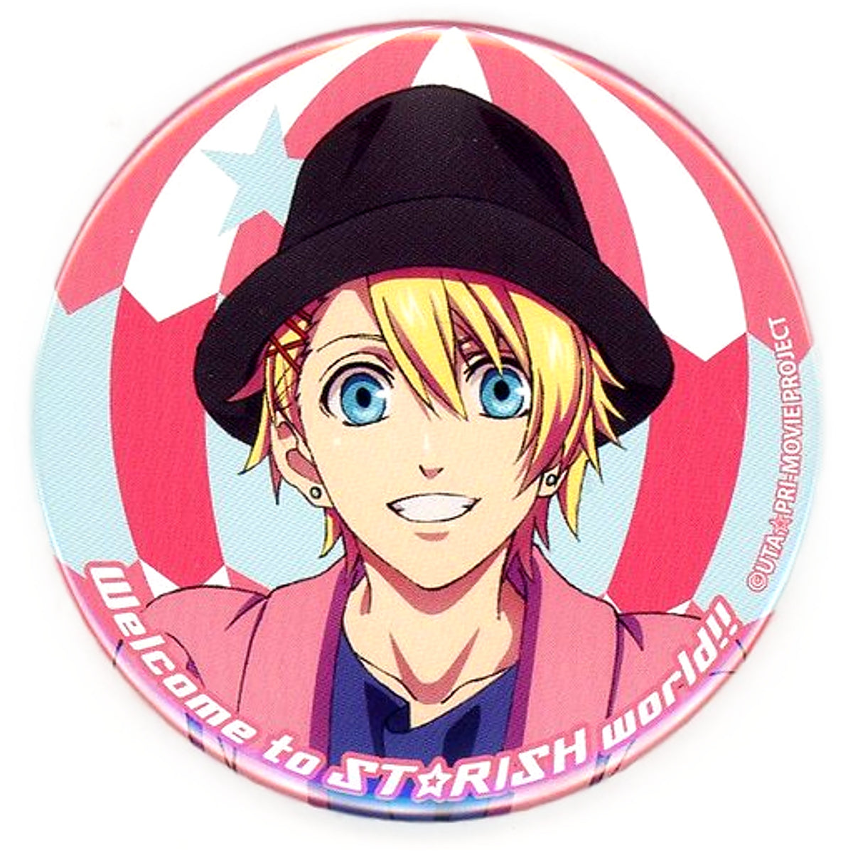 Sho Kurusu Uta no Prince Sama St Rish Fan Meeting Welcome to STARISH World!! Trading Tin Badge Can Badge [USED]