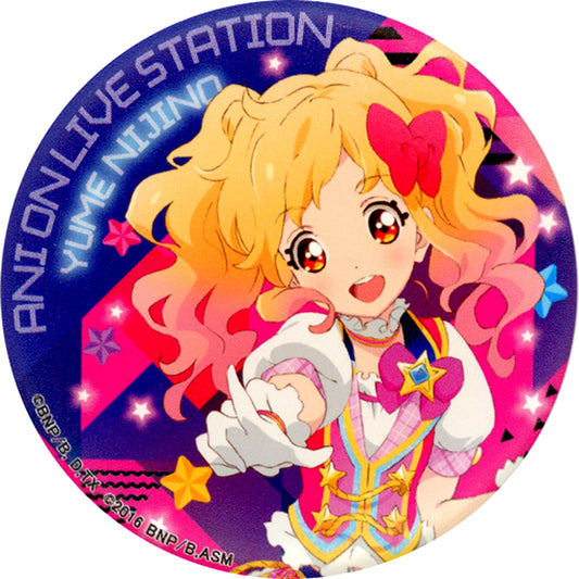 Yume Nijino Aikatsu! x AniON Station All Aikatsu Stars! Live Station 2 DJ Live Japan Tour Magnet Button 1 [USED]