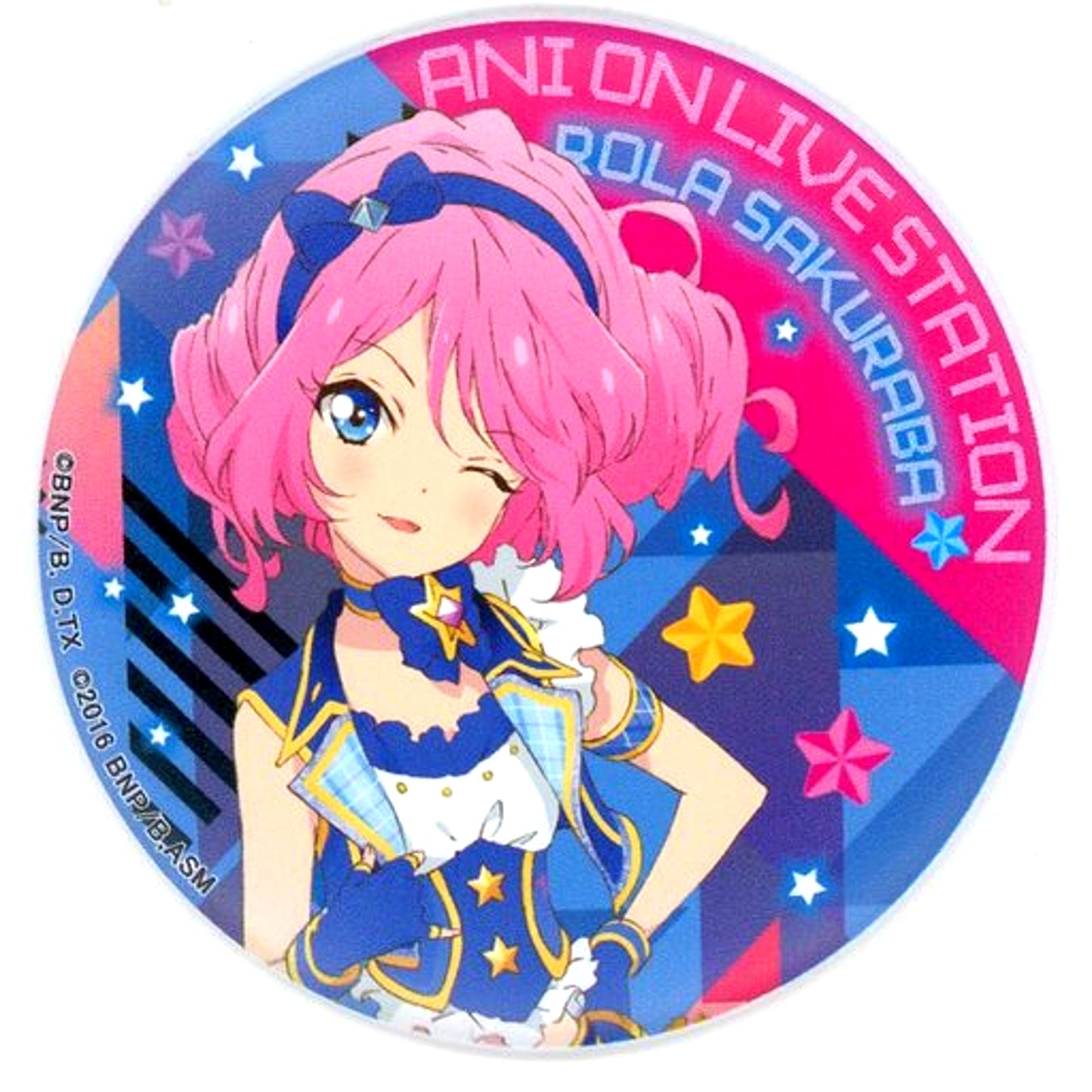 Rola Sakuraba Mag Badge 1 Aikatsu! x AniON STATION All Aikatsu Stars! Live Station 2 DJ Live Japan Tour [USED]
