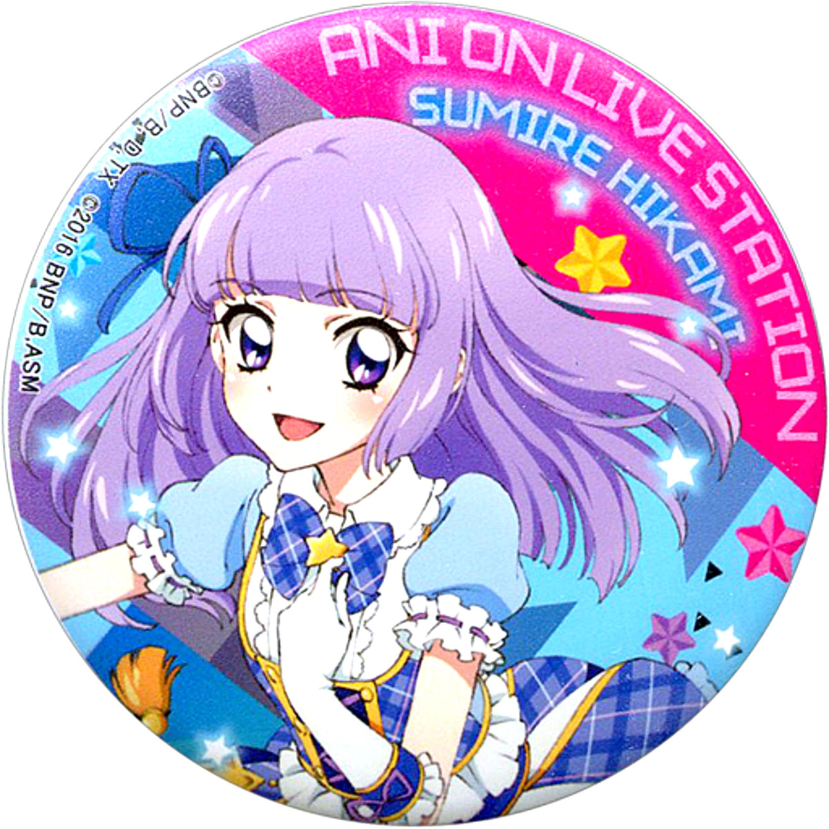 Sumire Hikami Aikatsu! x AniON Station All Aikatsu Stars! Live Station 2 DJ Live Japan Tour Magnet Button 1 [USED]