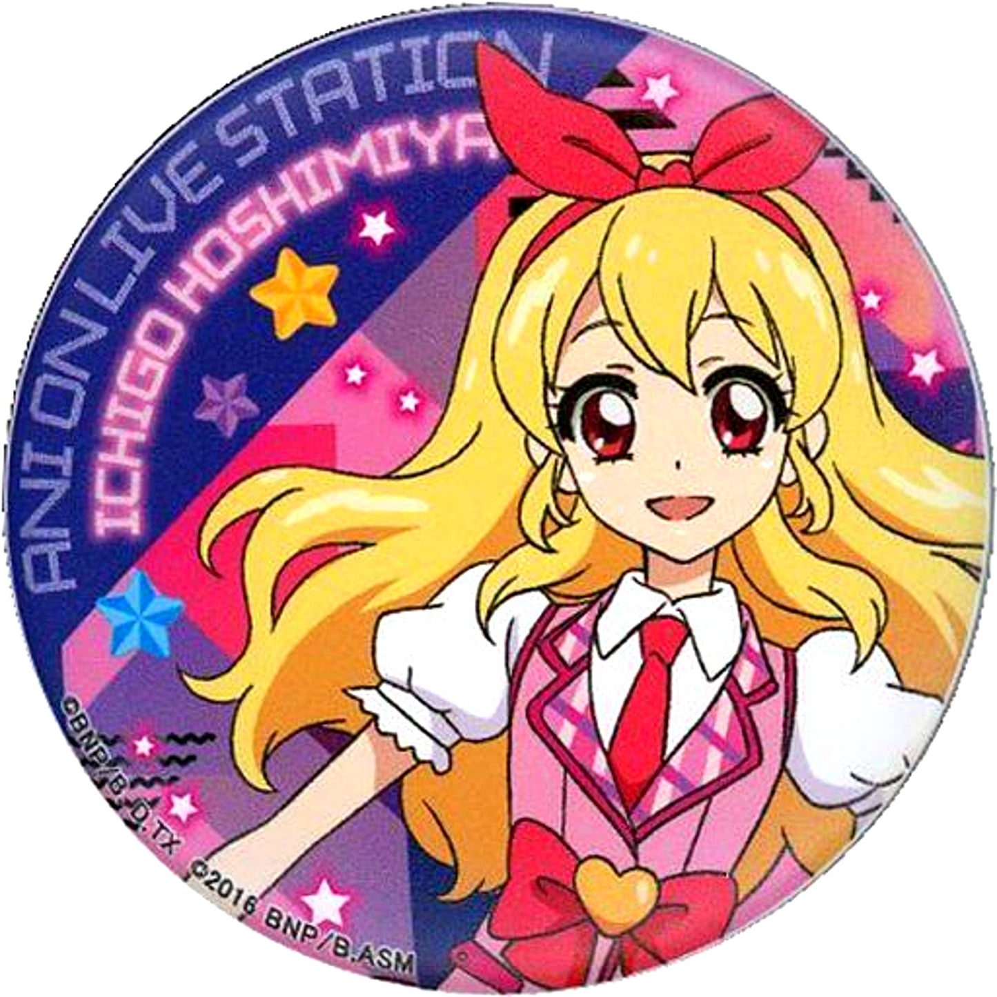 Ichigo Hoshimiya Aikatsu! x AniON Station All Aikatsu Stars! Live Station 2 DJ Live Japan Tour Magnet Button 1 [USED]