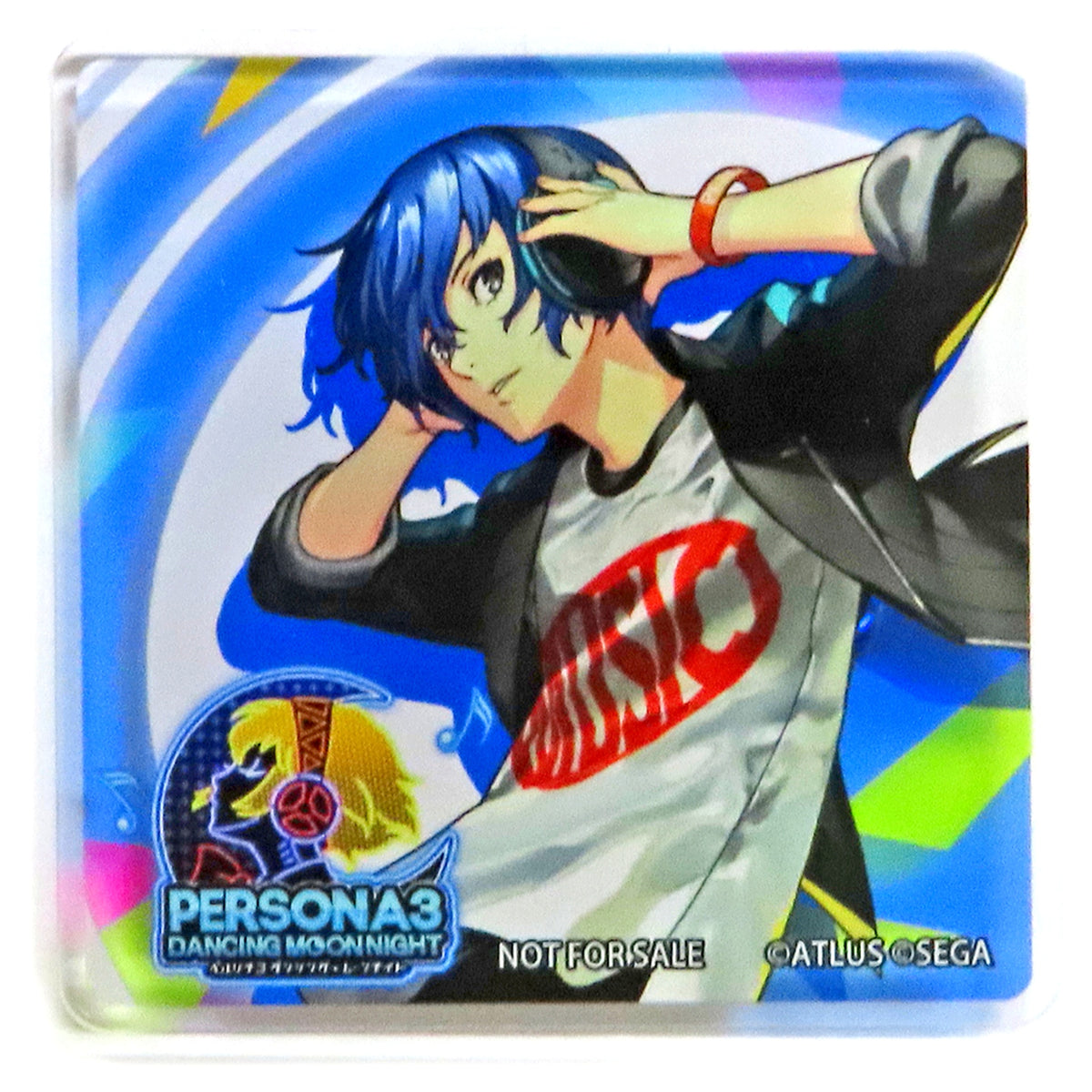 Makoto Yuki Protagonist PS4 PS Vita Software Persona 3 Dancing in Moonlight Acrylic Button Futaba Tosho Bonus [USED]