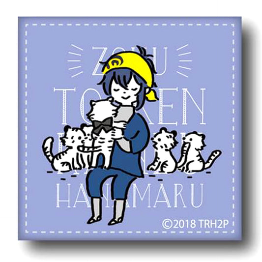 Zoku Touken Ranbu Hanamaru Mikazuki Munechika D Leather Badge Buttons [USED]